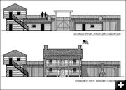 Fort interior concept. Photo by Museum of the Mountain Man.