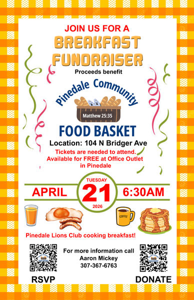 Breakfast Fundraiser. Photo by Pinedale Community Food Basket.